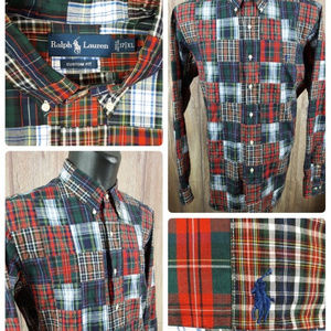 Polo Ralph Lauren  XL Longs Sleeve Patchwork Shirt